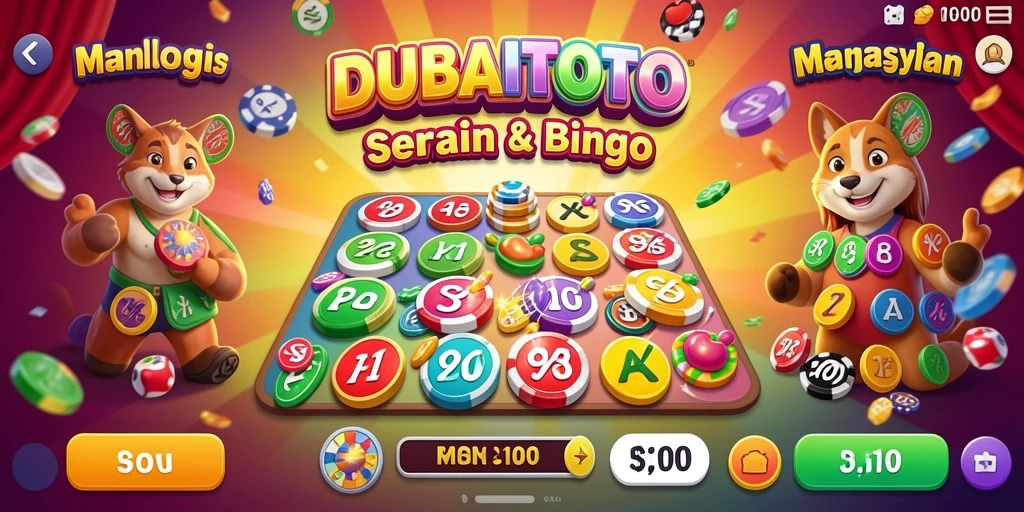 Screenshot permainan DUBAITOTO menampilkan gameplay Bingo yang menyenangkan.