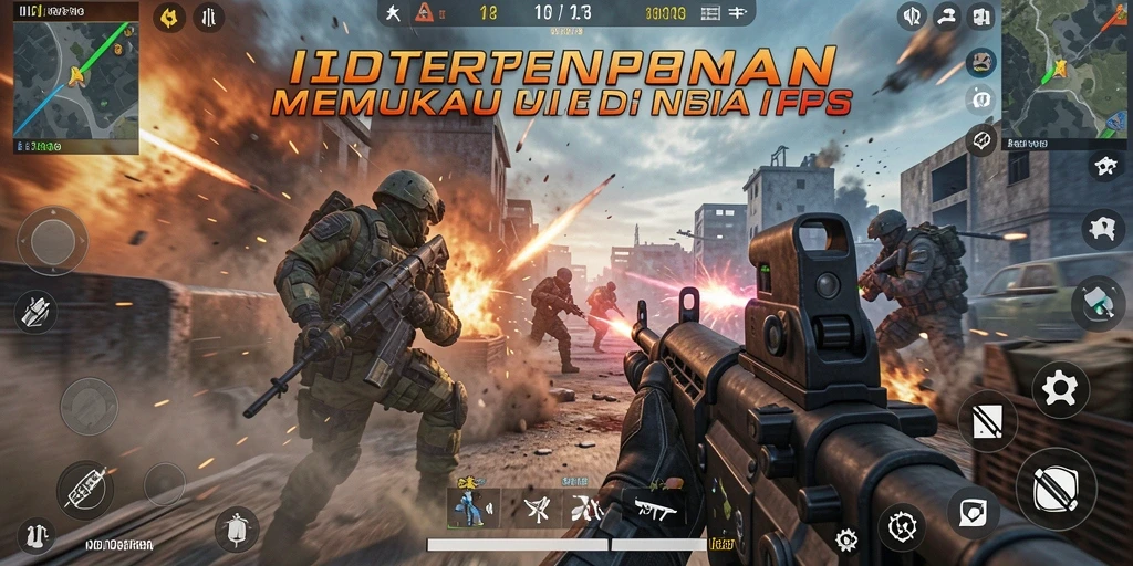 Tampilan permainan <strong>IDRRP</strong> yang intens dalam genre FPS.