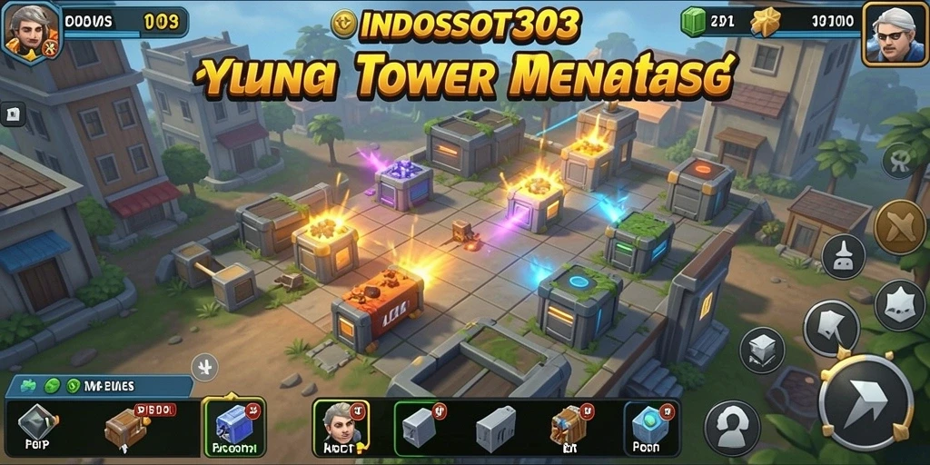 Tampilan gameplay seru dari INDOSLOT303 yang menantang strategi Tower Defense.