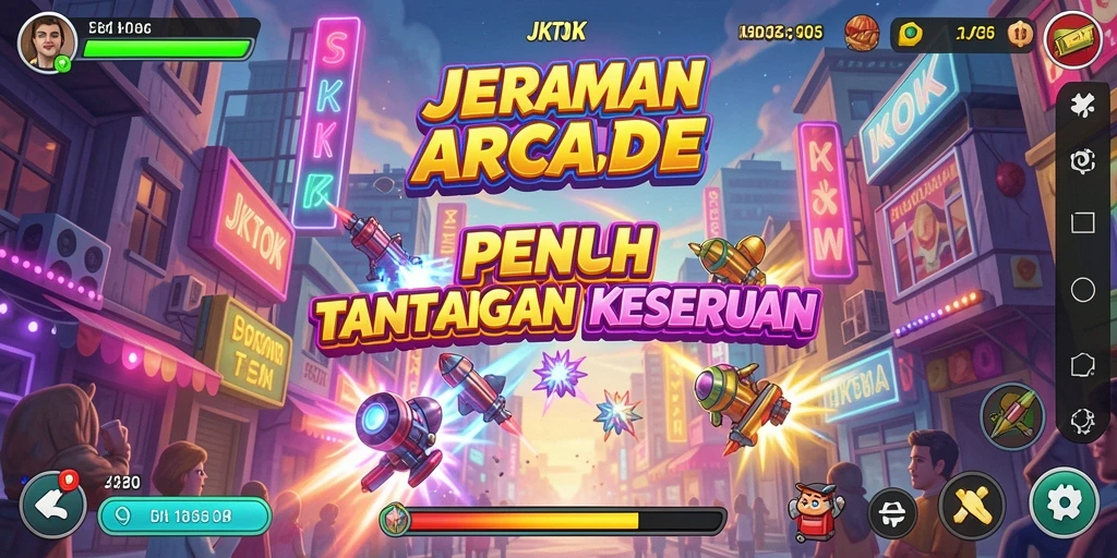 Tampilan gameplay JKTOK yang seru dan penuh tantangan.