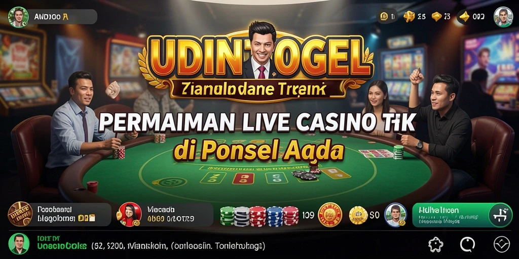 Gameplay UDINTOGEL yang mendebarkan dengan dealer langsung.